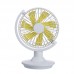 L10 Small Oscillating Desk Fan Portable Table Fan 180° USB Rechargeable For Office Bedroom Tabletop