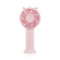 FS-MM-01 Mini Handheld Fan Small Desk Fan USB Rechargeable Portable Fan Eye-Catching Cat Appearance