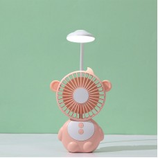 YPK-U3 Monkey-Shaped Portable Fan Adjustable Speeds USB Mobile Power Bank With Desktop Night Light