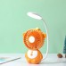 YPK-U3 Monkey-Shaped Portable Fan Adjustable Speeds USB Mobile Power Bank With Desktop Night Light