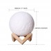 18CM/7.1" Bluetooth Speaker 3D Moon Night Light USB Charging 16 Light Color Touch Tap Remote Control