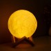 8CM 3D Moon Night Light Lamp USB Rechargeable Atmosphere Night Light Remote Control 16 Light Colors