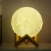 8CM 3D Moon Night Light Lamp USB Rechargeable Atmosphere Night Light Remote Control 16 Light Colors