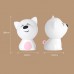 L2 Cute Doggie Colorful Night Light Bedroom Lovely Silicone Kids Bedside Lamp USB Rechargeable