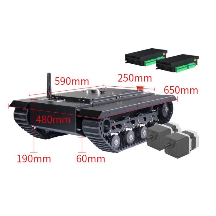 TR500S Robot Chassis Tank Chassis AllTerrain Chassis Rubber Track