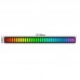 RGB Sound Control Pickup Rhythm Light Music Spectrum Display VU Meter 32PCS LED Beads Silver Shell