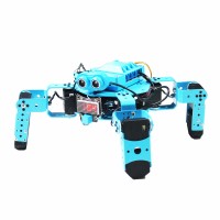 Bionic Quadruped Robot Spider Robot Blue Assembled For Graphical Programming Obstacle Avoidance