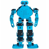 17DOF Humanoid Robot Educational Programming Robot Blue Assembled Cellphone APP Bluetooth Control