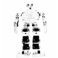 17DOF Humanoid Robot Educational Programming Robot White Assembled Cellphone APP Bluetooth Control