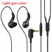 TZT-BL-03 In-Ear Earphones Headphones Wired Earbuds w/ Mic 10MM Carbon Diaphragm Dynamic Driver
