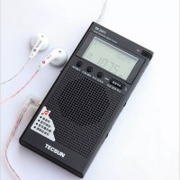 TECSUN M-301 FM-BT Receiver Music Player Mini FM Radio 64-108MHz Bluetooth Receiver w/ Earphones