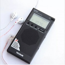 TECSUN M-301 FM-BT Receiver Music Player Mini FM Radio 64-108MHz Bluetooth Receiver w/ Earphones