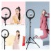 PU522 14.2"/36CM Dimmable LED Ring Light Photography Fill Light With Phone Clamp & Remote Control