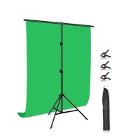 PU5204G 1x2M T-Shaped Photography Background Stand Kit Backdrop Stand Kit w/ Clips For Photo Studio