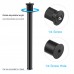 PU3064B C Clamp Central Shaft Extension Rod Light Stand Camera Monopod 33-60CM/13-23.6" w/ Ball Head