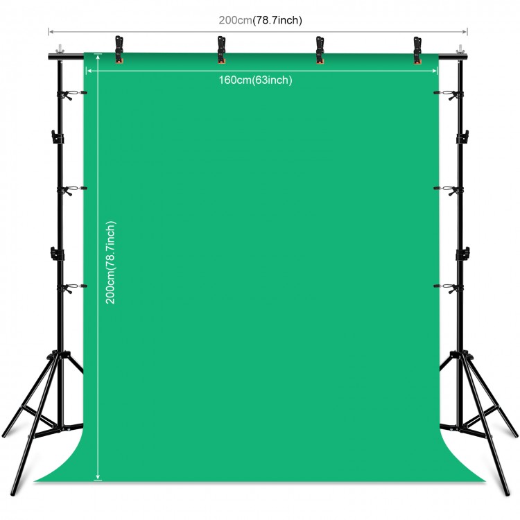 PKT5204 2x2M/6.6x6.6FT Background Stand Kit Photo Studio Backdrop Stand