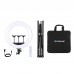 PKT3102 PULUZ 18 Inch Live LED Ring Light With Tripod Stand 70.9" 3PCS Phone Clamps & Remote Control