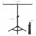 PU3054B 67CM/26.7" T-Shaped Photo Studio Background Stand Backdrop Stand w/ Clips Without Backdrops