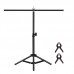 PU3054B 67CM/26.7" T-Shaped Photo Studio Background Stand Backdrop Stand w/ Clips Without Backdrops