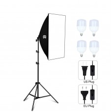 PU5071 50x70CM Softbox Lighting Kit With 4PCS E27 Bulbs 1.6M Light Stand For Photo Studio Equipment