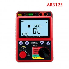 AR3125 Insulation Tester 500~5000V Megohmmeter Digital Insulation Resistance Tester With Large LCD