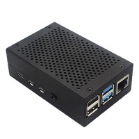 For Raspberry Pi 4 Case Aluminum Alloy Black Raspberry Pi 4 Heatsink Case Perfect For DIY Makers