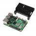 For Raspberry Pi 4B Case Raspberry Pi 4 Heatsink Case Shell Kit Aluminum Alloy Black Without Fan