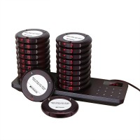RETEKESS TD163 Restaurant Pager Restaurant Paging System w/ 20 Coaster Pagers Dual Charging Base