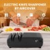 Electric Knife Sharpener  Multifunctional Knives Scissors Sharpening Machine with 5 Bevel Groove Pure Copper Motor Overheat Protection 
