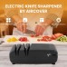 Electric Knife Sharpener  Multifunctional Knives Scissors Sharpening Machine with 5 Bevel Groove Pure Copper Motor Overheat Protection 