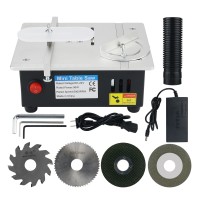 Mini Desktop Saw Multifunctional Table-Saw Electric Desktop Saws Grinding Wheel Woodworking Lathe Machine US Plug