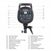 Godox QS-1200 QS1200 220V Studio Flash Photo Strobe Light 1200Ws Monolight Flash High Duration