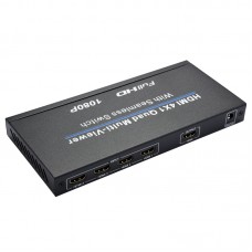 NK-941 HDMI 4x1 Quad Multi-Viewer With Seamless Switch FullHD 1080P Supports Remote Control