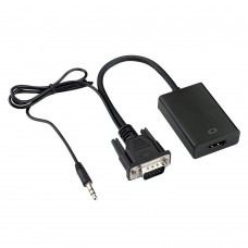 NK-330 VGA To HDMI Cable 1080P HD VGA To HDMI Converter Cable For Desktop PC Laptop DVD Set-Top Box