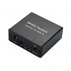 NK-L21 For Toslink Splitter SPDIF/Toslink Switcher 2x1 With IR Optical Audio Switch 2 In 1 Out