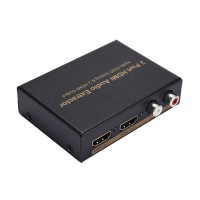 NK-912 2 Port HDMI Audio Extractor Splitter Audio EDID Setting & 2 HDMI Output For DVD PS3 HD Player