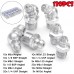 130Pcs Hydraulic Grease Nipples Imperial BSP UNF M6 M8 M10 45° Galvanized Metal Grease Nipple Fitting Assortment Kits Fitting