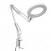LED Magnifying Lamp Metal Swing Arm Magnifier Lamp 5X Magnification 4.1" Glass Lens 22cm+22cm for Reading/Office/Work