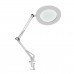 LED Magnifying Lamp Metal Swing Arm Magnifier Lamp 5X Magnification 4.1" Glass Lens 22cm+22cm for Reading/Office/Work