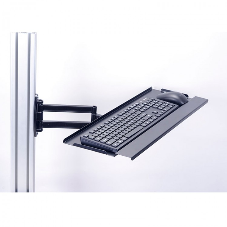 60cm Aluminum Keyboard Mouse Tray Rotary Holder Wall Mounted Keyboard
