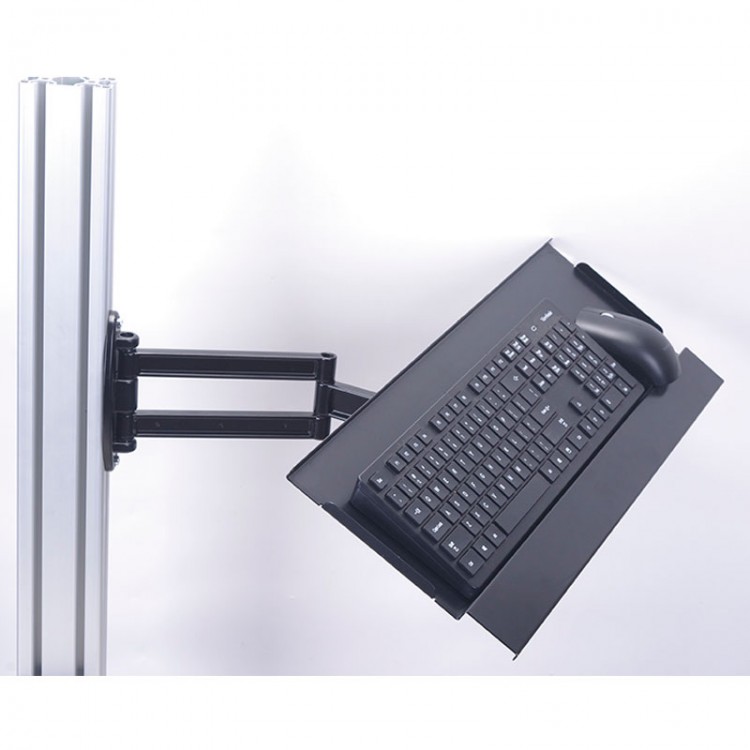 60cm Aluminum Keyboard Mouse Tray Rotary Holder Wall Mounted Keyboard