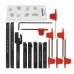 8pcs 10mm Turning Tool Lathe Turning Tool Set Turning Inserts with Holders For CNC Lathe Turning