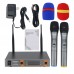 FREEBOSS KV-22 VHF Wireless Microphone 2 Handheld Mic + Receiver Dynamic Capsule Mixed Output 