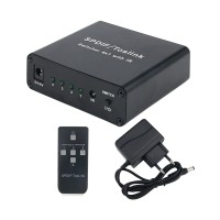 NK-L41 Optical Audio Splitter For SPDIF/Toslink Switcher 4x1 With IR Toslink Splitter 4 In 1 Out