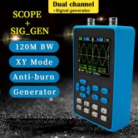 DSO2512G 120M Bandwidth Portable Handheld Dual Channel Oscilloscope 10mV Minimum Vertical Sensitivity FFT Spectrum Analysis