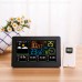 LCD Digital Alarm Wall Clock Weather Station wifi Indoor Outdoor Temperature Humidity Pressure Wind Weather Forecast -EU Plug