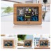 Weather Station Air Pressure Forecast Alarm Clocks Indoor Outdoor Temperature And Humidity Wireless Multifunction Table Watch-Bamboo Color