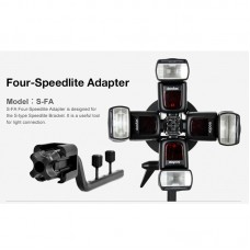 Godox S-FA Universal Four-Flash Adapter Hot Shoe Mount Adapter For S-Shaped Flash Bracket Holder