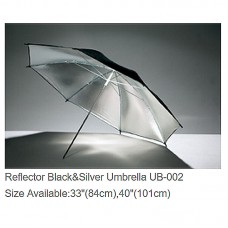 Godox UB-002 33" Reflective Umbrella Black Silver Umbrella Reflector Studio Photography Accessories
