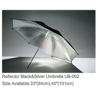 Godox UB-002 40" Reflective Umbrella Black Silver Umbrella Reflector Studio Photography Accessories